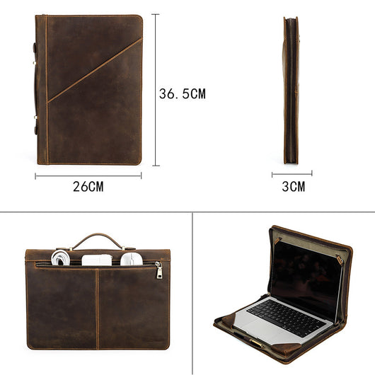 Maletín Ejecutivo de Cuero Genuino para Laptop 14.2 Pulgadas - Image 4