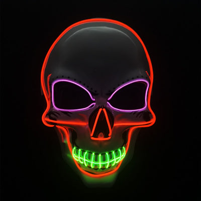 Máscara Calavera LED Resplandeciente con Líneas de Neón - Image 21