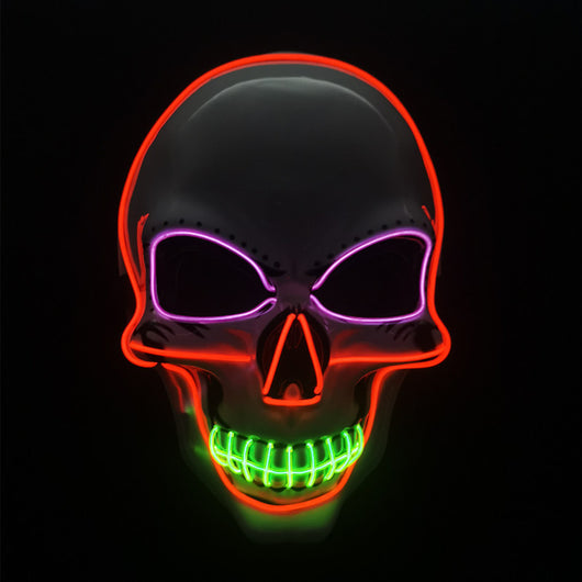 Máscara Calavera LED Resplandeciente con Líneas de Neón - Image 21