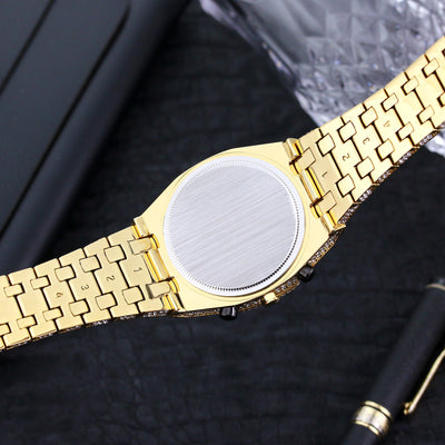 Reloj Deportivo de Cuarzo para Hombre con Tres Ojos y Cronógrafo de Diamantes - Image 7