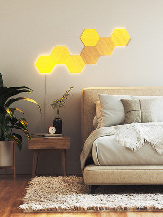 Panel Decorativo Hexagonal con Textura de Madera para Pared - Image 2