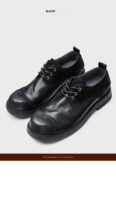 Zapatos de Cuero Genuino Hechos a Mano Estilo Británico Otoñal para Hombre - Image 17
