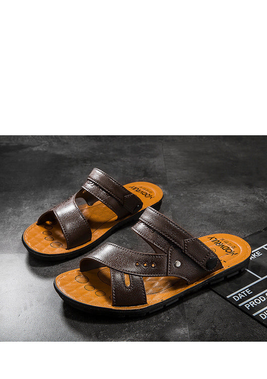Sandalias de Cuero para Hombre - Calzado Casual de Playa y Moda - Image 9