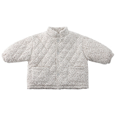 Abrigo Infantil Acolchado Floral con Forro Polar Grueso - Image 6