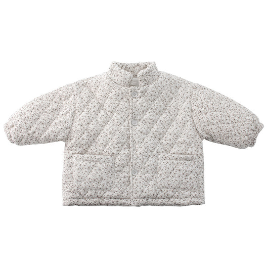 Abrigo Infantil Acolchado Floral con Forro Polar Grueso - Image 6