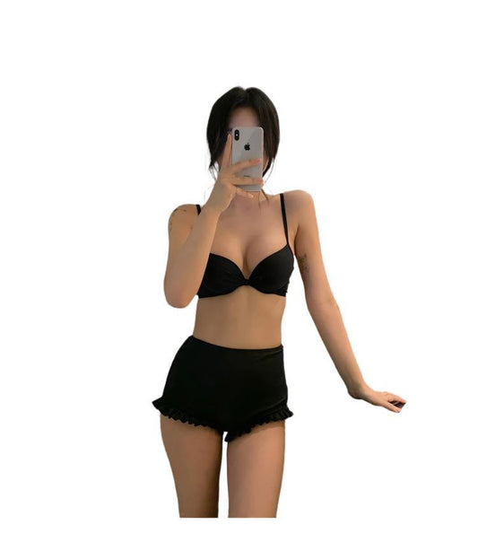 Traje de Baño Conservador Manga Larga Tipo Bikini Dividido