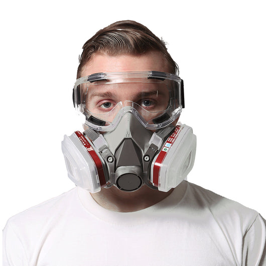 Mascarilla Respiratoria Dual con Cartuchos Gris-Blanco - Image 3