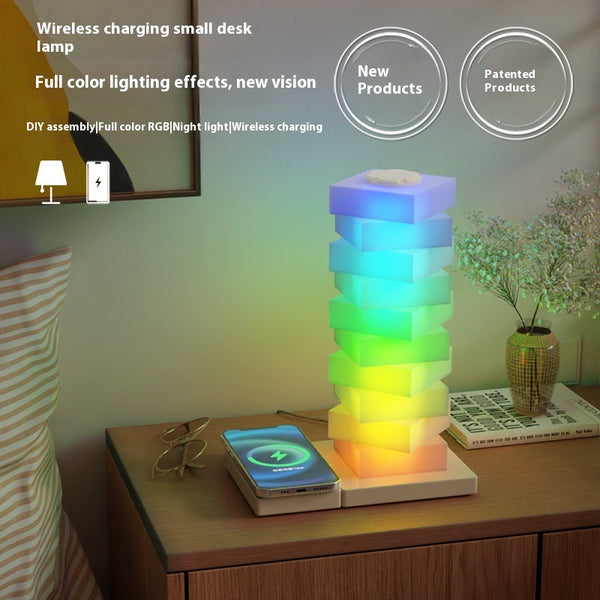 Lámpara Cargadora Inalámbrica con Atmósfera Colorida para Celular