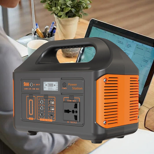 Estación de Energía Portátil 500W para Mercados Nocturnos y Emergencias