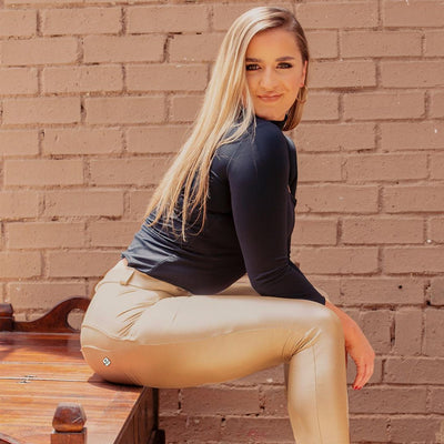 Pantalones de Yoga y Fitness en Terciopelo con Detalles de Cuero para Mujer Talla Plus - Image 8