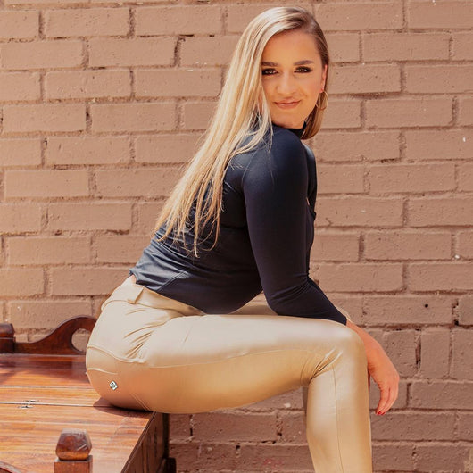 Pantalones de Yoga y Fitness en Terciopelo con Detalles de Cuero para Mujer Talla Plus - Image 8