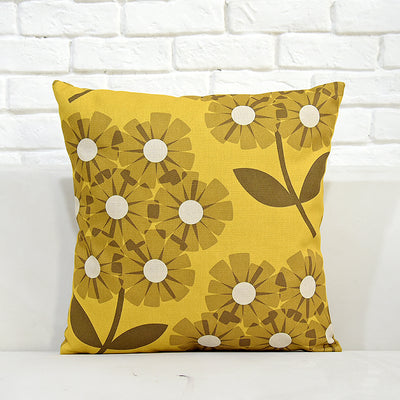 Almohada de Algodón y Lino con Diseño Floral y Pájaros - Image 14