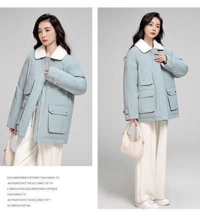 Chaqueta Acolchada Suelta Estilo Coreano en Algodón - Image 10