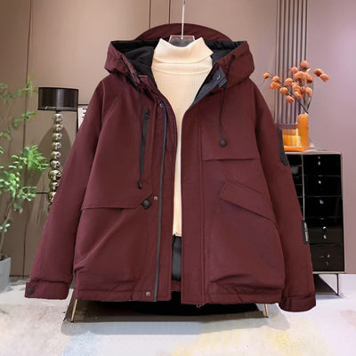 Chaqueta Acolchada Holgada con Capucha Estilo Coreano - Image 10