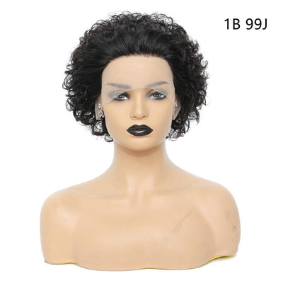 Peluca Rizada Africana con Encaje Frontal para Mujer - Image 7