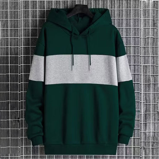 Sudadera con Capucha Patchwork Color Block para Hombre - Estilo Single Face - Image 2