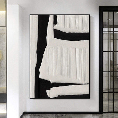 Cuadro Abstracto Minimalista Texturizado en Blanco y Negro - Arte Moderno Hecho a Mano - Image 11