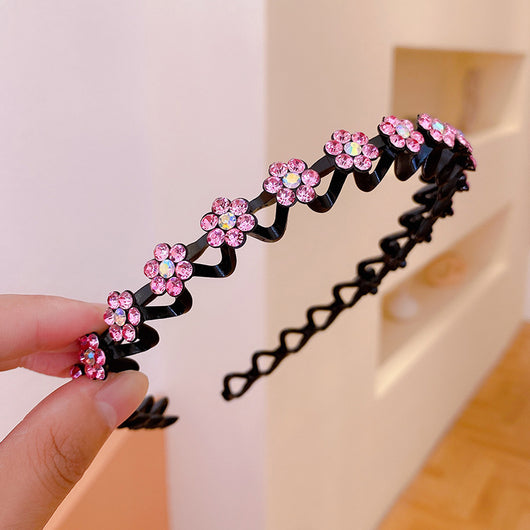 Diadema Fina con Rhinestones y Diseño Ondulado Antideslizante - Image 8