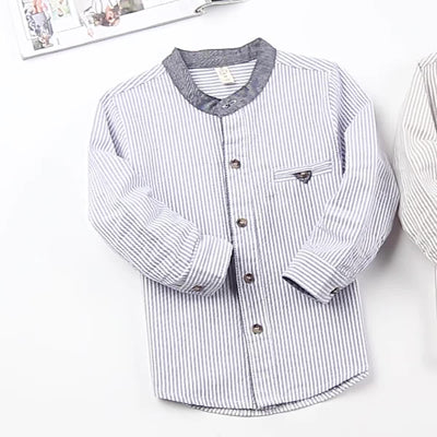 Camisa de Cuello Alto a Rayas para Niños y Bebés - Image 10