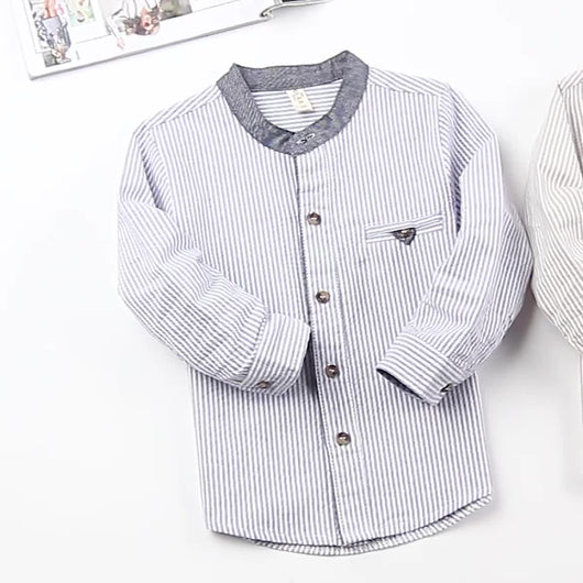Camisa de Cuello Alto a Rayas para Niños y Bebés - Image 10