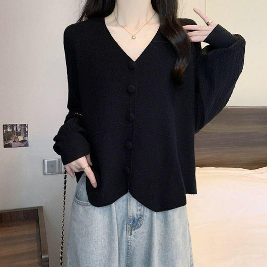 Cardigan Tejido Mujer Cuello V Slim Fit Hombros Rectos - Image 10