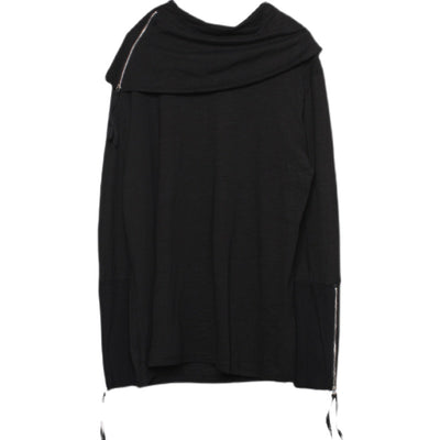 Camiseta Holgada de Cuello Alto Irregular para Hombre - Manga Larga Tendencia - Image 7