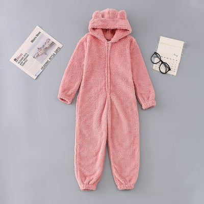 Pijama Enterizo Familiar de Lana Gruesa con Capucha - Image 9