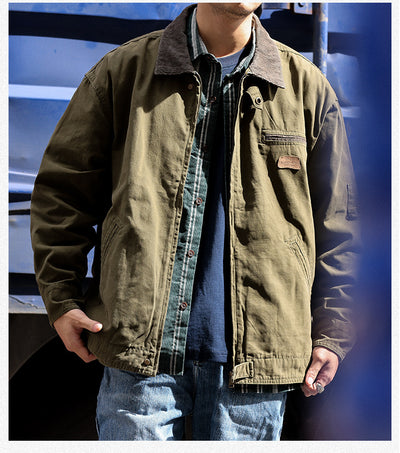 Chaqueta Retro de Lona Pesada con Solapa - Abrigo Clásico para Otoño - Image 17