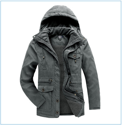 Abrigo de Algodón Acolchado Talla Grande para Hombre - Image 18