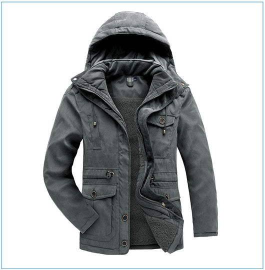 Abrigo de Algodón Acolchado Talla Grande para Hombre - Image 18