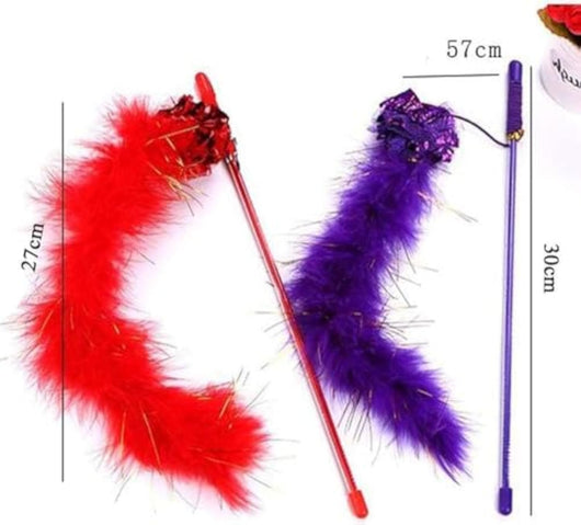 Juguete Interactivo para Gatos con Plumas y Pelota Crujiente - Image 12