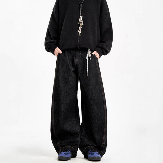 Pantalones Holgados Retro Estilo Sable con Patrón Cielo Estrellado para Hombre