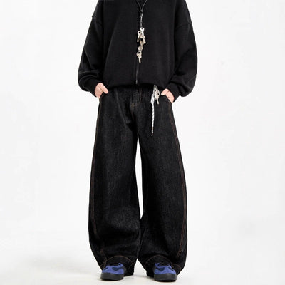 Pantalones Holgados Retro Estilo Sable con Patrón Cielo Estrellado para Hombre