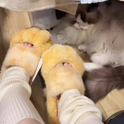 Pantuflas Cálidas con Diseño de Patitas de Gato y Forro Polar - Image 3