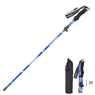 Bastón de Trekking Plegable Ultra Ligero con Mango Recto - Retráctil y Portátil - Image 10