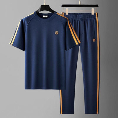 Conjunto Casual de Verano para Hombre con Playera Lisa de Manga Corta - Image 2