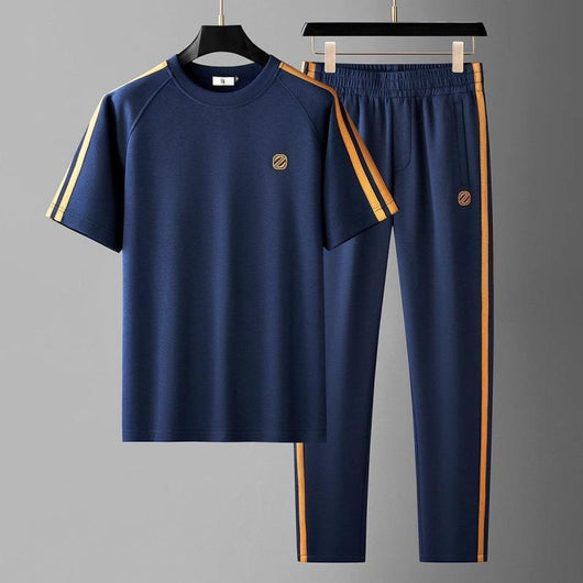 Conjunto Casual de Verano para Hombre con Playera Lisa de Manga Corta - Image 2