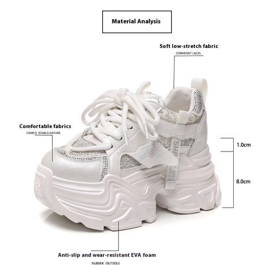 Zapatos Deportivos con Plantilla Elevadora y Detalles Brillantes para Mujer - Image 8
