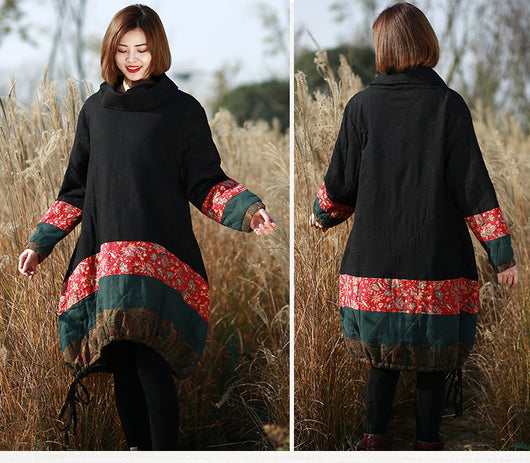 Abrigo Étnico de Algodón y Lino para Mujer - Image 11