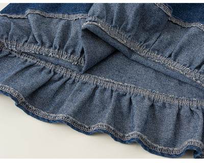 Conjunto Infantil Primavera: Blusa Denim y Falda Manga Larga - Image 22