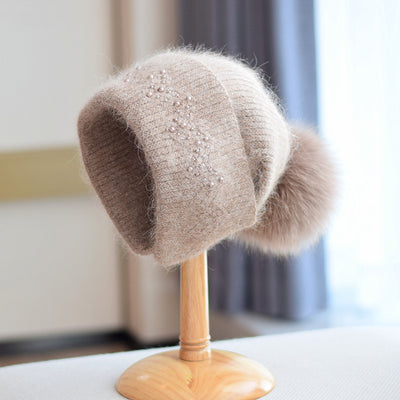 Gorro Tejido Infantil con Pompón de Pelaje de Zorro - Image 5