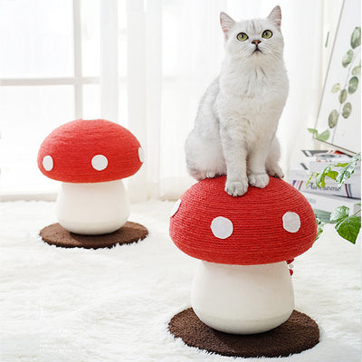 Rascador para Gatos Diseño Seta Rojo - Tabla de Rascar Interactiva - Image 4