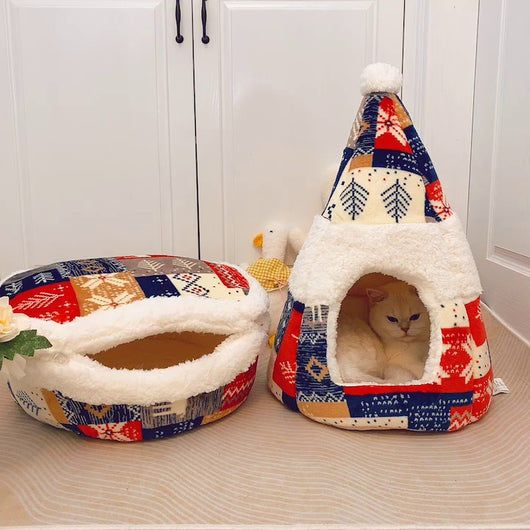 Cama Térmica de Lana para Gatos - Nido Acogedor Año Nuevo - Image 8