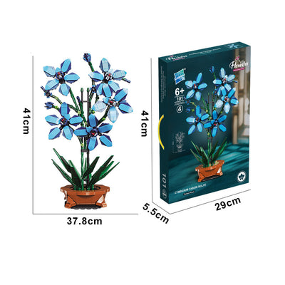 Bloques de Construcción Educativos Flor Azul - Micro Piezas DIY Decorativas Hechas a Mano - Image 4