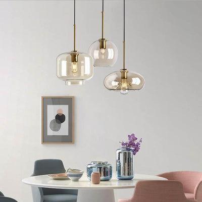 Lámpara Vintage de Cristal para Restaurante y Dormitorio