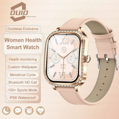 Reloj Inteligente MK88 para Mujer con Llamadas Bluetooth y Monitoreo de Salud