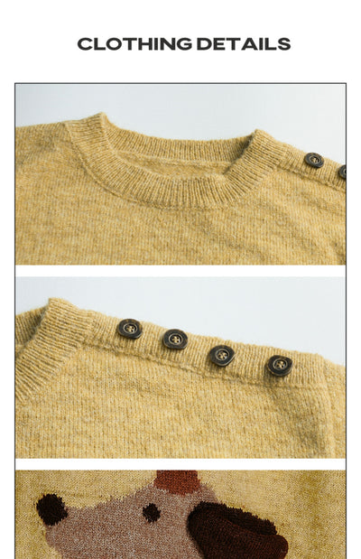 Suéter Tejido Cuello Redondo Retro para Mujer - Blusa Holgada y Elegante - Image 8