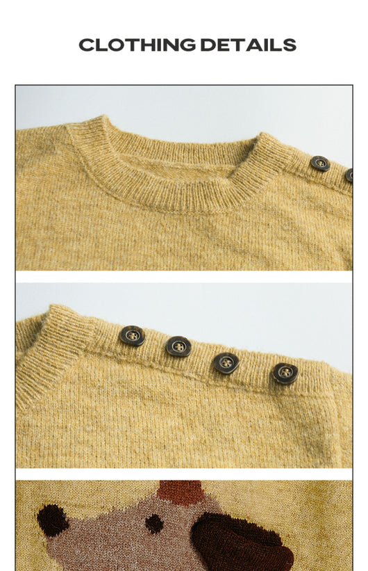 Suéter Tejido Cuello Redondo Retro para Mujer - Blusa Holgada y Elegante - Image 8