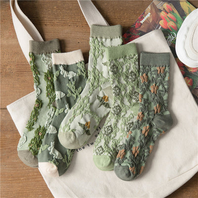 Calcetines Harajuku Mori Literature Otoño Invierno para Mujer