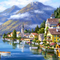 Pintura de Diamantes 5D Paisaje Costero de Ciudad Hermosa